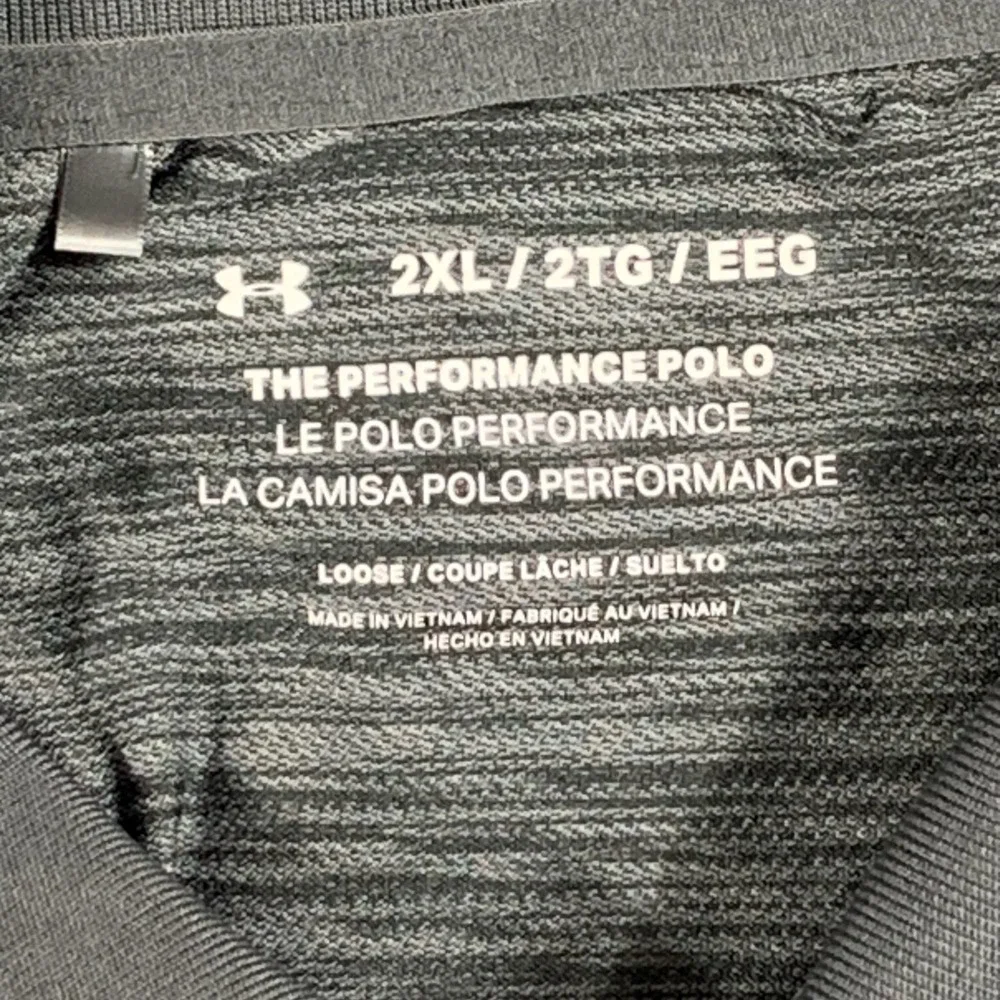 Under Armour Shirt Mens 2XL XXL Grey The Performance Polo Short Sleeve‎ Loose